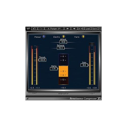  Adorama Waves Renaissance Compressor - Dynamics Plug-In, Native/SoundGrid, Download V5-RCD40