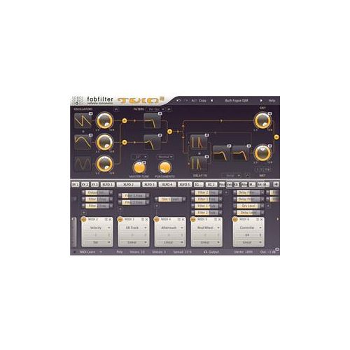  Adorama FabFilter Twin 2 Synthesizer Software Plug-In, Electronic Download 11-30177