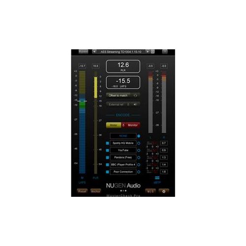  Adorama NUGEN Audio MasterCheck Pro Loudness Metering Plug-In, Electronic Download 1035-783