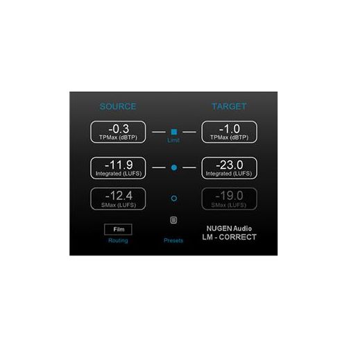  Adorama NUGEN Audio LM-Correct 2 Auto Loudness Compliant Audio Software, Download 11-33056