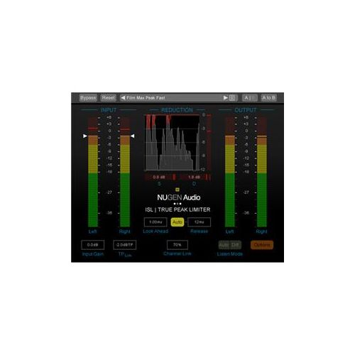  Adorama NUGEN Audio ISL 2st Real Time True Peak Stereo Limiter Software, Download 11-33176