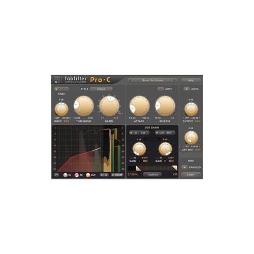  Adorama FabFilter Pro-C Professional Compressor Software Plug-In, Electronic Download 11-30173