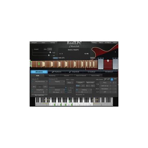  Adorama MusicLab RealLPC 4 Virtual Guitar Instrument Software, Electronic Download 12-41276