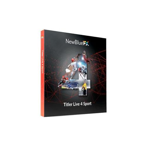  Adorama NewBlueFX Titler Live 4 Sport Video Editing Plug-In Software, Download SKUTL4SP