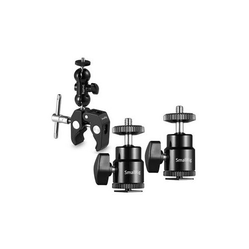  Adorama SmallRig 1/4 Camera Hot Shoe Mount with 1/4 Screw,2-Pack W/Double End BallHead 2059 B