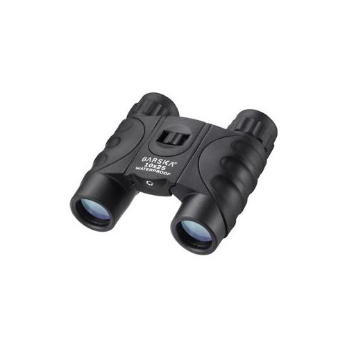  Adorama Barska 10x25 Blueline WP Roof Prism Binocular, 5.8 Deg Angle of View, Black AB12725