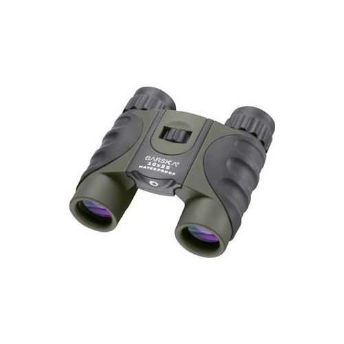  Adorama Barska 10x25 Blueline WP Roof Prism Binocular, 5.8 Degree Angle of View, Green AB12723