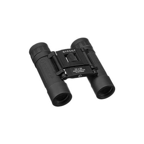  Adorama Barska 10x25 Lucid View Roof Prism Binocular, 5.8 Degree Angle of View, Black AB10110