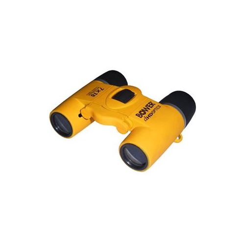  Adorama Bower 7x18mm Roof Prism Binocular, 8.9 Degree Angle of View, Yellow BRI718Y