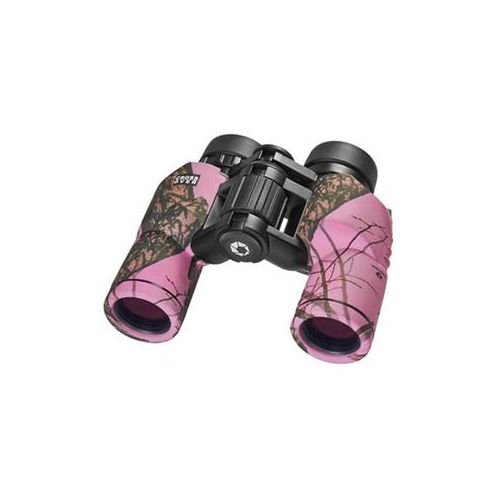  Adorama Barska 8x30 Crossover Porro Prism Binocular, 8.2 Deg Angle of View, Pink Camo AB11434