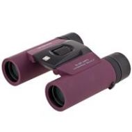 Adorama Olympus 8x25 WP II Roof Prism Binocular with 6.2 Degree Angle of View, Purple V501011VU000