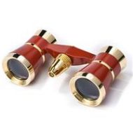 Adorama Barska 3x25 Blueline Opera Glass Binocular, Rd and Gold AB10286