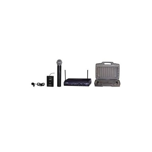  Adorama Audio 2000s AWM6032UX UHF Dual-Channel Wireless Headset/Handheld Mic System AWM6032UX