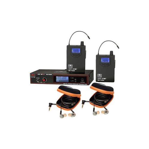  Adorama Galaxy Audio AS-1110-2D In-Ear Twin Pack Monitor System, EB10, D: 584 to 607MHz AS-1110-2D