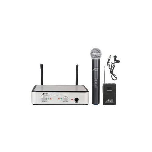  Adorama Audio 2000s AWR6035UL UHF 2-Channel Wireless Handheld/Lavalier Microphone System AWM6035UL