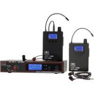 Adorama Galaxy Audio AS-1100-2D In-Ear Twin Pack Monitor System, EB4, D: 584 to 607MHz AS-1100-2D