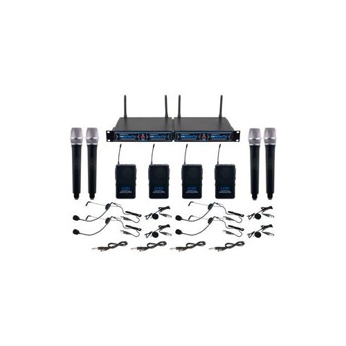  Adorama VocoPro UDH-4-ULTRA 4-Channel UHF/DSP Hybrid Wireless System UDH-4-ULTRA