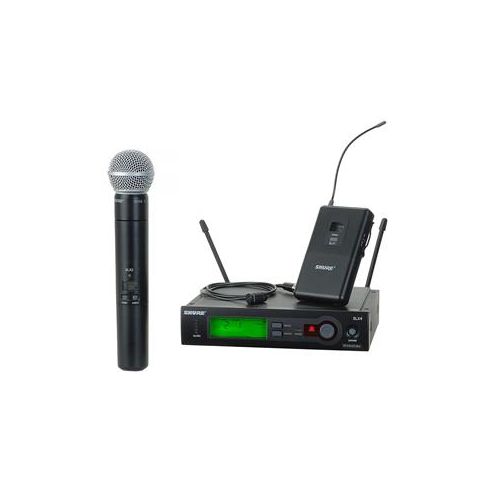  Adorama Shure SLX124/85/SM58-J3 Combo Wireless Microphone Combo System, G4/470-494 MHz SLX124/85/SM58-G4