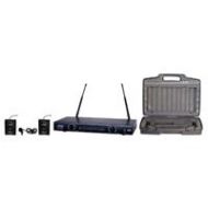 Adorama Audio 2000s AWM6012UK UHF 2-Channel Wireless Lapel/Guitar Microphone System AWM6012UK