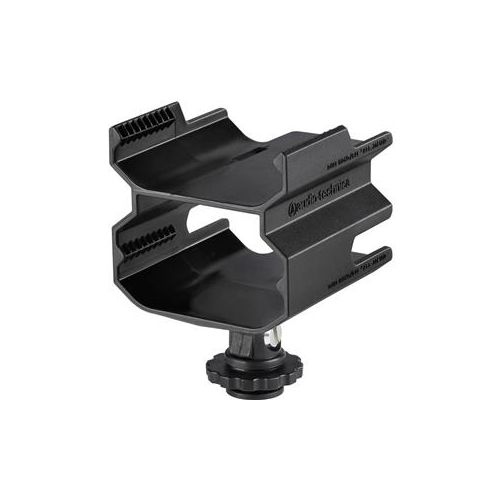  Adorama Audio-Technica AT8691 Camera Shoe Dual Mount for Two ATW-R1700 Receiver AT8691