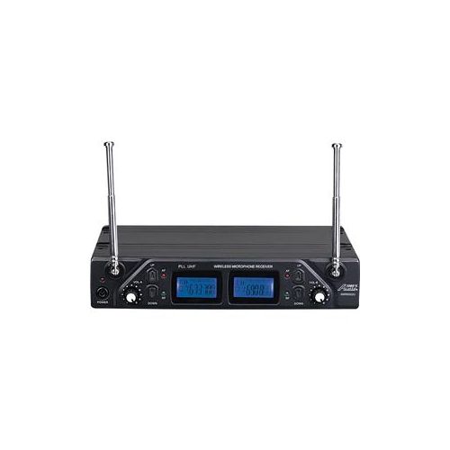  Adorama Audio 2000s AWM6502UM 2-Channel UHF Wireless Lavalier Microphone System AWM6502UM