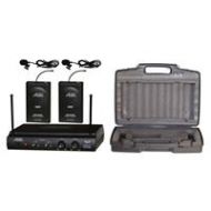 Adorama Audio 2000s AWM6032UM UHF Dual-Channel Wireless Lavalier Microphone System AWM6032UM