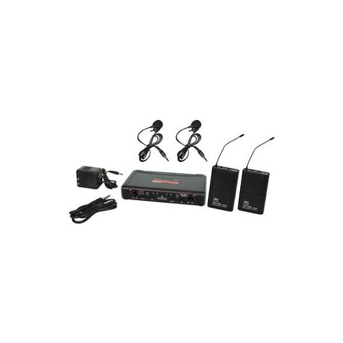  Adorama Galaxy Audio EDX Wireless Mic System, 2x MBP38, 2x LV13-UBK, D:584-607MHz EDXR/38VVD