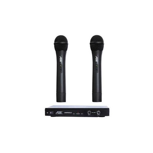  Adorama Audio 2000s AWM6023 VHF 2-Channel Microphone System w/ 2x Handheld Wireless Mic AWM6023