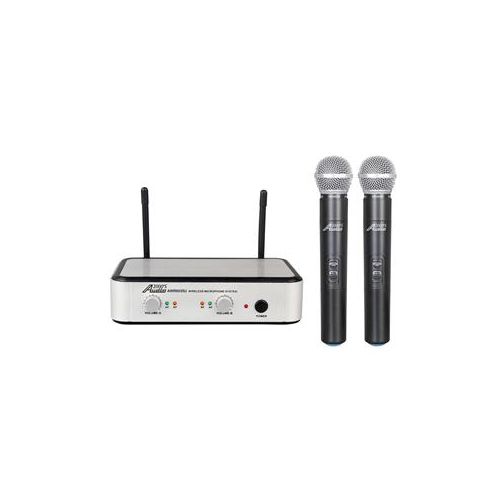  Adorama Audio 2000s AWM6035U Dual-Channel UHF Wireless 2-Handheld Microphone System AWM6035U