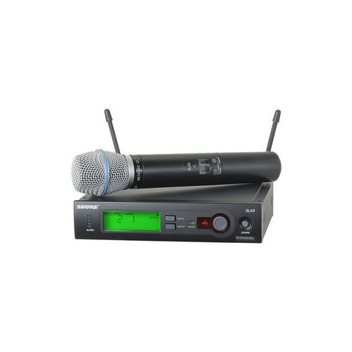  Adorama Shure SLX24/BETA87C Handheld Wireless System, H19: 542-572MHz Frequency Band SLX24/BETA87C-H19