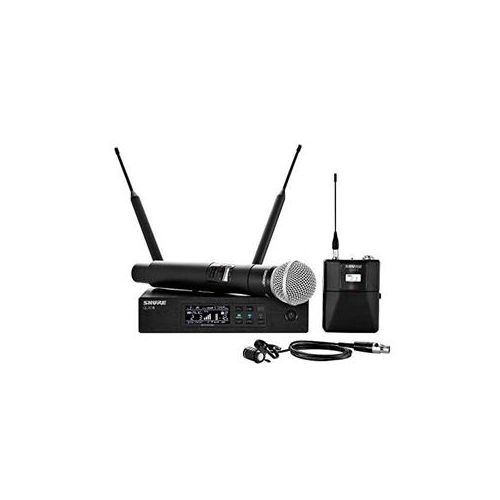  Adorama Shure QLXD124/85 Handheld & Lavalier Wireless Mic System, J50A: 572 - 616MHz QLXD124/85-J50A