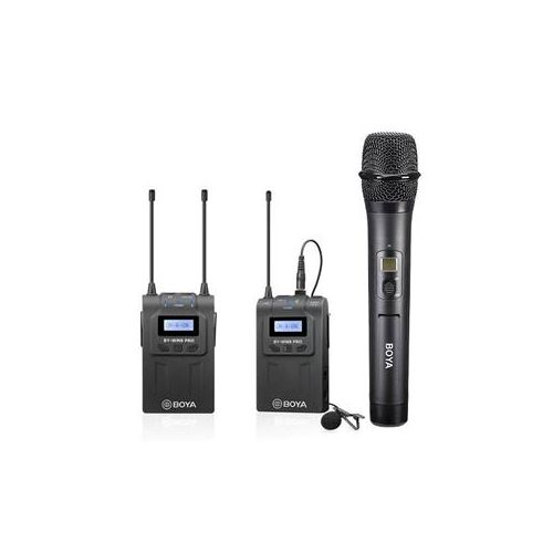  Adorama BOYA BY-WM8 Pro-K4 2-Ch Wireless Microphone Kit with BY-WHM8 Pro & BY-WM8 Pro-K1 BY-WM8 PRO-K4