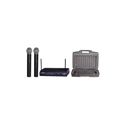  Adorama Audio 2000s AWM6032U UHF 2-Channel Wireless Handheld Mic System, 2x Handheld Mic AWM6032U