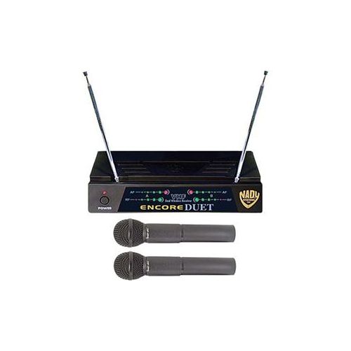  Adorama Nady ENCOREDUETHT Dual Channel VHF Wireless Mic ENCORE DUET-HT/A&F