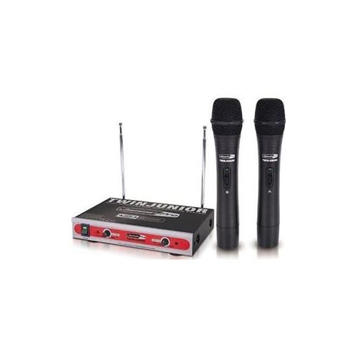  Adorama DJ Tech Jamminpro TWINJUNIOR Dual VHF Wireless Microphone System TWINJUNIOR
