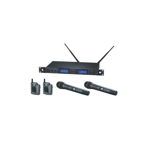  Adorama Audio-Technica AEW5416a Dual Wireless Mic Combo System, Band C 541.50-566.375MHz AEW-5416AC