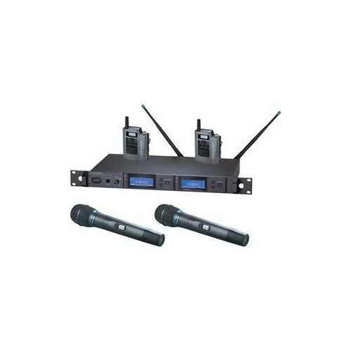  Adorama Audio-Technica AEW5415a Dual Wireless Mic Combo System, Band D 655.50-680.375MHz AEW-5415AD