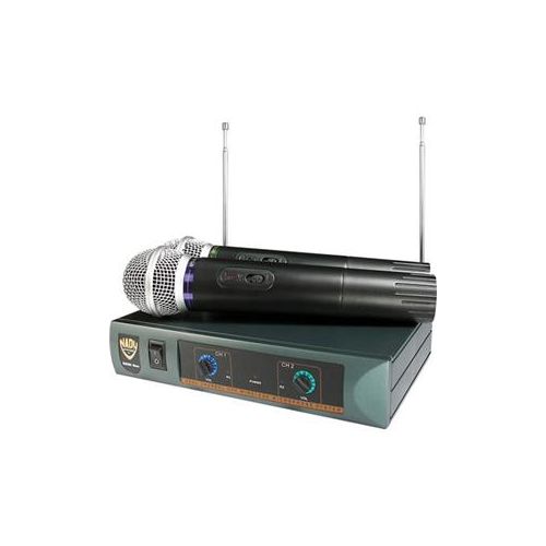  Adorama Nady DKW-Duo Dual Handheld Wireless Mic System, P/206.350MHz & R/212.100MHz DKW-DUO HTP/R