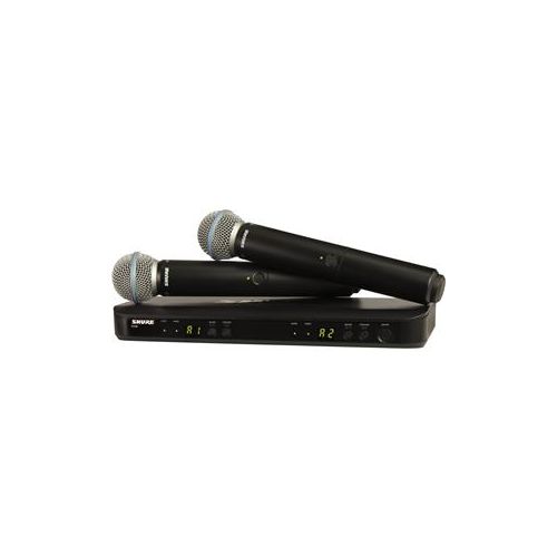  Adorama Shure BLX288/B58 Dual-Ch Wireless Handheld Microphone System, J11: 596 - 616MHz BLX288/B58-J11