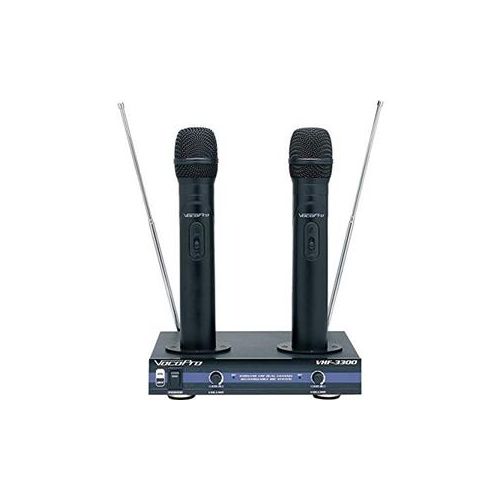  Adorama VocoPro VHF-3300 2 Channel VHF Rechargeable Wireless Mic System - Orange Freq VHF33002 ORG