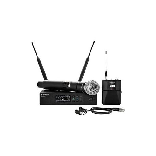  Adorama Shure QLXD124/85 Handheld and Lavalier Combo Wireless Mic System QLXD124/85-H50