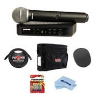 Adorama Shure BLX24/PG58 Vocal Wireless System J10: 584 - 608 MHz -With Accessory Bundle BLX24/PG58-J10 A