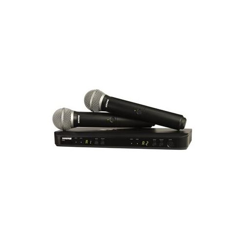  Adorama Shure BLX288/PG58 Dual Channel Handheld Wireless System, H9: 512.125-541.800MHz BLX288/PG58-H9