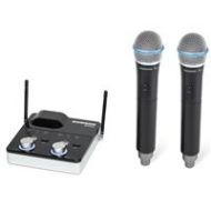 Adorama Samson Concert 288m Handheld Dual-Ch Wireless Mic System, K Band: 470-494MHz SWC288MHQ8-K