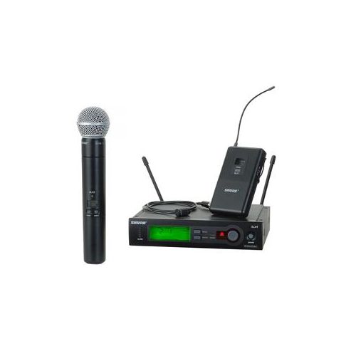  Adorama Shure SLX124/85/SM58-H5 Combo Wireless Microphone Combo System, H5/518-542 MHz SLX124/85/SM58-H5