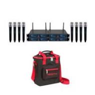 Adorama VocoPro UDH-CHOIR 8x UHF/DSP Hybrid Handheld Wireless Microphone Package W/ BAG UDH-CHOIR-8 A