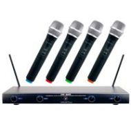 Adorama VocoPro VHF-4005 4 Channel Rechargeable VHF Wireless Mic System, 4x Mics, CH 1 VHF-4005-1