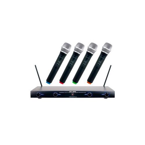  Adorama VocoPro VHF-4005 4 Channel Rechargeable VHF Wireless Mic System, 4x Mics, CH 1 VHF-4005-1