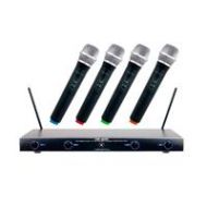 Adorama VocoPro VHF-4005 4 Channel Rechargeable VHF Wireless Microphone System VHF-4005-2