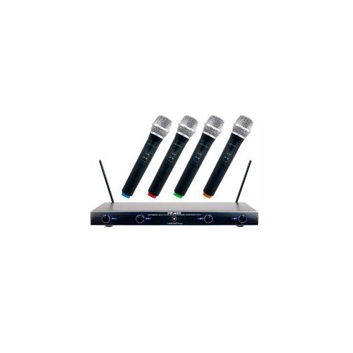  Adorama VocoPro VHF-4005 4 Channel Rechargeable VHF Wireless Microphone System VHF-4005-2